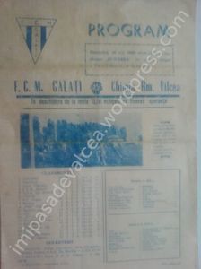 FCM Galati - Chimia Ramnicu Valcea 1980-1981 Program Meci