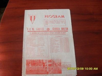 FCM Galati - Gloria Buzau 1979-1980 Program Meci