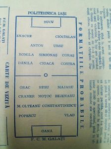 Politehnica Iasi - FCM Galati 1976