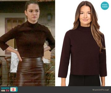 Theory-Harmona-JH-Evian-Houndstooth-Sweater-maia-mitchell-the-fosters