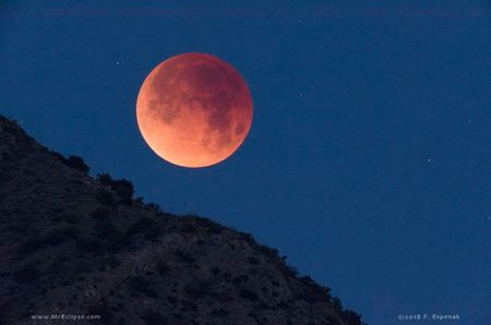 Super Blue Blood Moon Eclipse; 31 ian. 2018 - poza preluata de pe net
