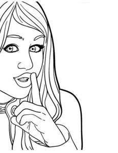 Miley-Tell-You-Her-Secret-in-Hannah-Montana-Coloring-Page