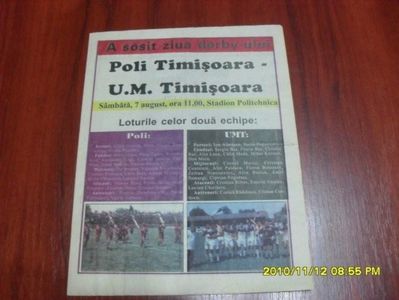 UMT Timisoara - Politehnica Timisoara 1999-2000