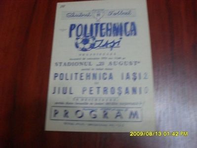 Politehnica Iasi Jiul Petrosani 1978-1979