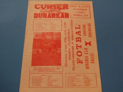 Dunarea CSU Galati - Corvinul Hunedoara 1983-1984