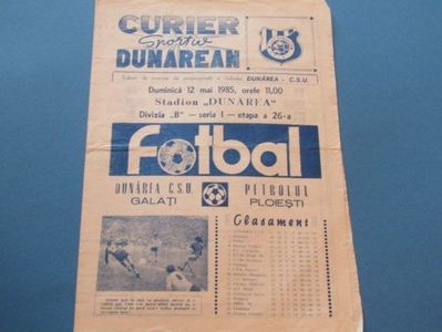 Dunarea CSU Galati - Petrolul Ploiesti 1985-1986