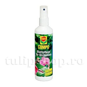 Spray luciu frunze pentru orhidee 250ml; Pret: 25 lei. 
Sprayul luciu frunze pentru orhidee cu efect fertilizator are rolul de a curata frunzele, hidrata si fertiliza.
