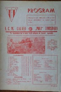 Politehnica Timisoara - FCM Galati 1980-1981