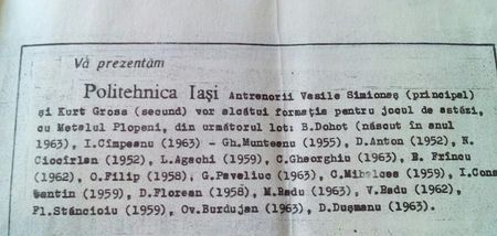 Politehnica Iasi - Metalul Plopeni 1985-1986