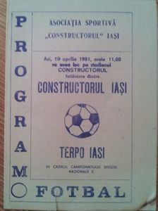 Constructorul Iasi - Terpo Iasi 1980-1981