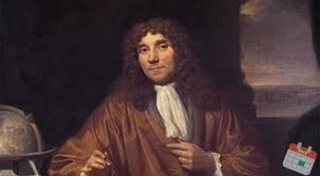 Anton van Leeuwenhoek.microscop; 24.10.1632-27.8.1723,biolog olandez, inventatorul microscopului;primul care a desenat bacterii,a descris structura plantelor si insectelor si a introdus termenul de &quot;celula&quot;
