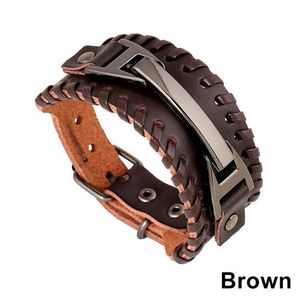 Kevlar Brown Leather Bracelet_85 de lei