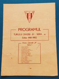 FCM Galati 1981-1982 Program