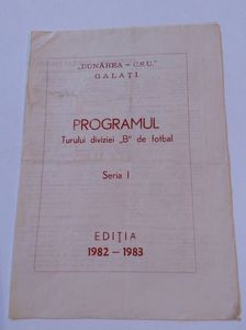 Dunarea CSU Galati 1982-1983 Program