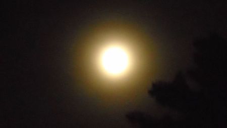 Luna plina si eclipsa penumbrala in Sagetator (Strawberry moon); 5 iun. 2020
