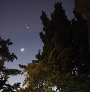 Luna noua in Varsator si conjunctia Jupiter-Saturn; Poza preluata de pe net
17 dec. 2020
