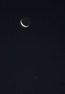 Luna noua in Varsator si conjunctia Jupiter-Saturn; Poza preluata de pe net
17 dec. 2020
