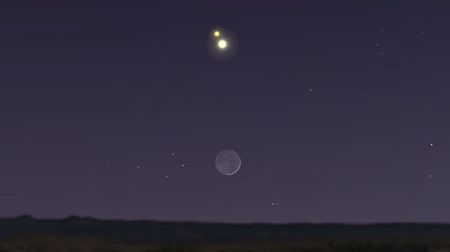 Luna noua in Varsator si conjunctia Jupiter-Saturn; Poza preluata de pe net
17 dec. 2020
