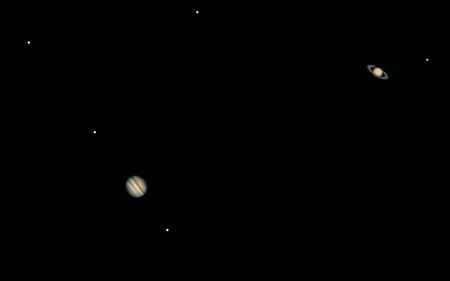22 dec. 2020 - Conjunctia Jupiter-Saturn; Poza preluata de pe net
