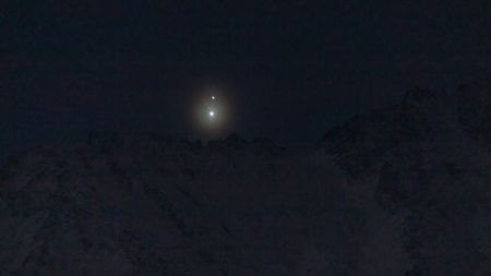 22 dec. 2020 - Conjunctia Jupiter-Saturn; Poza preluata de pe net
